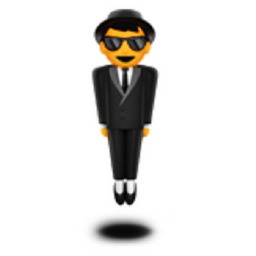 person in suit levitating emoji