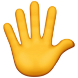hand with fingers splayed emoji