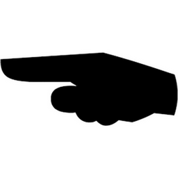 Sideways Black Left Pointing Index emoji