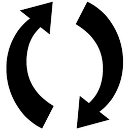 (⃔ *`꒳´ * )⃕↝  Clockwise Right and Left Semicircle Arrows Emoji 🗘 (U+1F5D8)