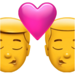 kiss: man, man emoji