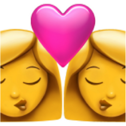 kiss: woman, woman emoji