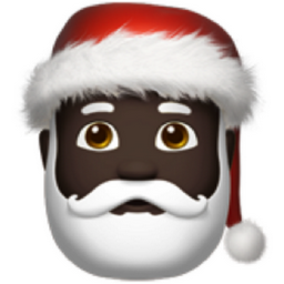 Santa Claus: dark skin tone emoji