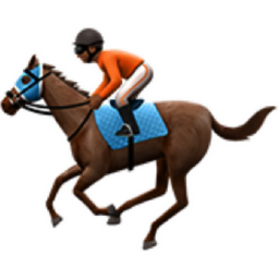 horse racing: medium-dark skin tone emoji