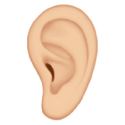 ear: light skin tone emoji
