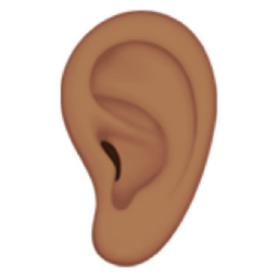 ear: medium skin tone emoji