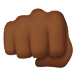 oncoming fist: medium-dark skin tone emoji