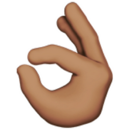 OK hand: medium skin tone emoji