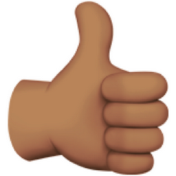 thumbs up: medium skin tone emoji