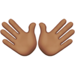 open hands: medium skin tone emoji