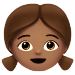 girl: medium skin tone emoji