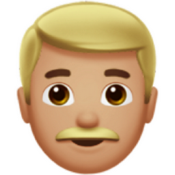 man: medium-light skin tone emoji