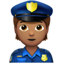 police officer: medium skin tone emoji