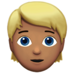 person: medium skin tone, blond hair emoji