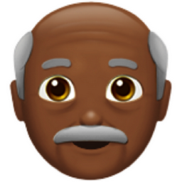 old man: medium-dark skin tone emoji
