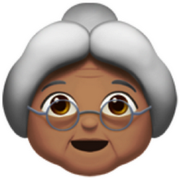 old woman: medium skin tone emoji