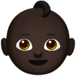baby: dark skin tone emoji