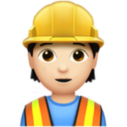 construction worker: light skin tone emoji