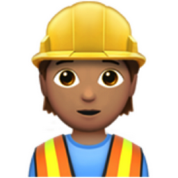 construction worker: medium skin tone emoji
