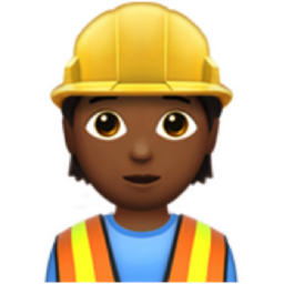 construction worker: medium-dark skin tone emoji