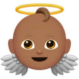 baby angel: medium skin tone emoji