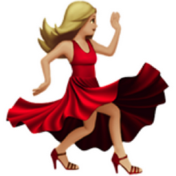 woman dancing: medium-light skin tone emoji
