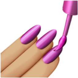 nail polish: medium-light skin tone emoji
