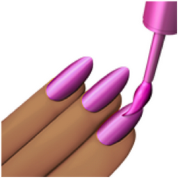 nail polish: medium skin tone emoji