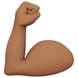 flexed biceps: medium skin tone emoji