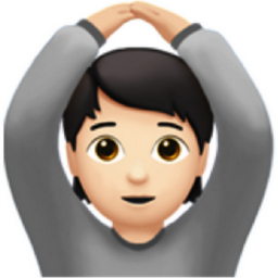 person gesturing OK: light skin tone emoji