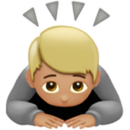person bowing: medium-light skin tone emoji