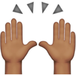 raising hands: medium skin tone emoji