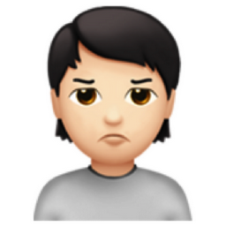 person pouting: light skin tone emoji