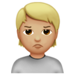 person pouting: medium-light skin tone emoji