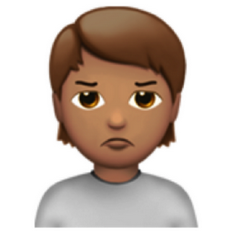 person pouting: medium skin tone emoji