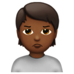 person pouting: medium-dark skin tone emoji