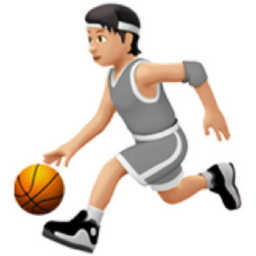 person bouncing ball: light skin tone emoji