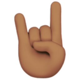 sign of the horns: medium skin tone emoji
