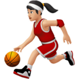 woman bouncing ball: light skin tone emoji