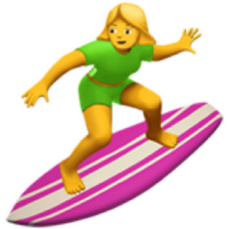 woman surfing emoji