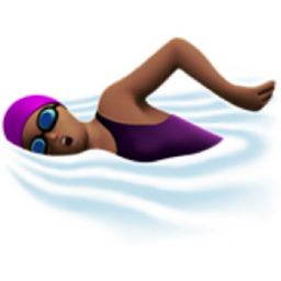 woman swimming: medium skin tone emoji