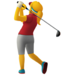 woman golfing emoji