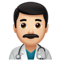 man health worker: light skin tone emoji
