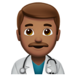 man health worker: medium skin tone emoji