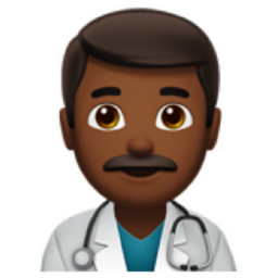 man health worker: medium-dark skin tone emoji