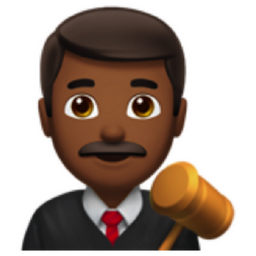 man judge: medium-dark skin tone emoji