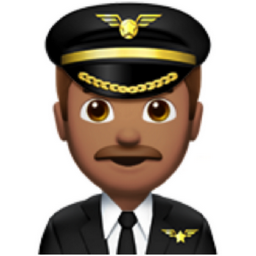 man pilot: medium skin tone emoji