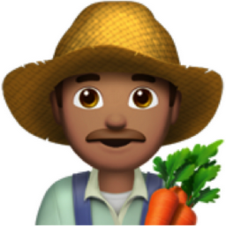 man farmer: medium skin tone emoji