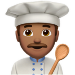 man cook: medium skin tone emoji