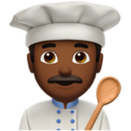 man cook: medium-dark skin tone emoji